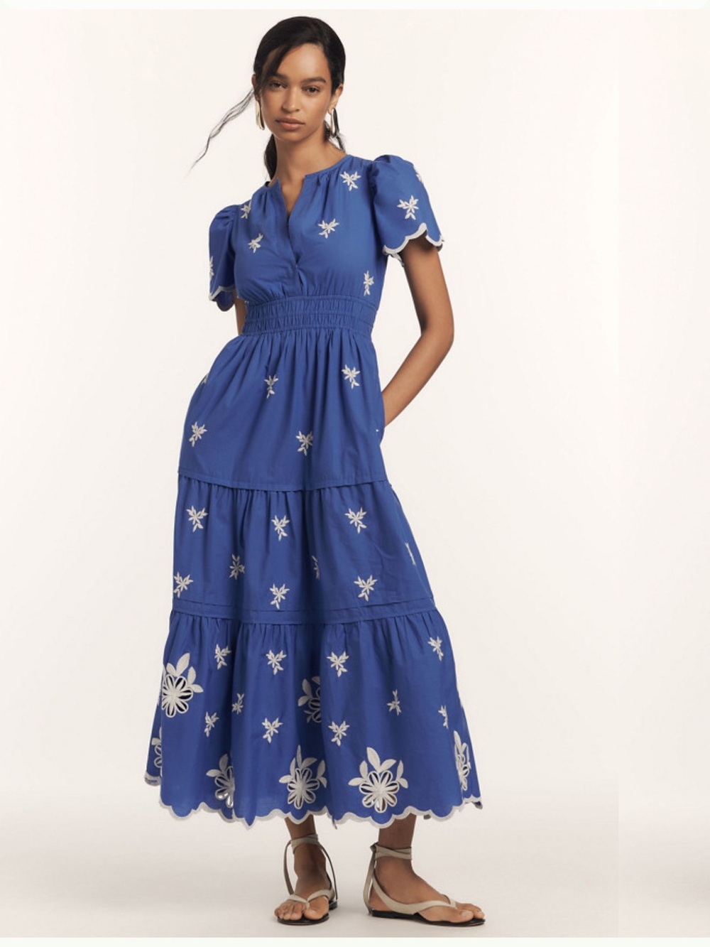 Anthropologie Somerset Maxi Dress Eyelet Edition M